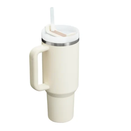 Cream White Stanley Tumbler 40oz – Original Premium Hydration Cup for Doctors, Students & Fitness Enthusiasts in Pakistan | LittmannStethoscopes.pk
