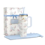 Rosa Beaux Blue Stanley Tumbler 40oz – Limited Edition Hydration Cup for Doctors, Students & Fitness Lovers in Pakistan | LittmannStethoscopes.pk