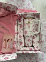 Ribbon Rosa Stanley Tumbler Limited Edition 40oz – Original Hydration Cup for Doctors, Students & Fitness Lovers in Pakistan | LittmannStethoscopes.pk